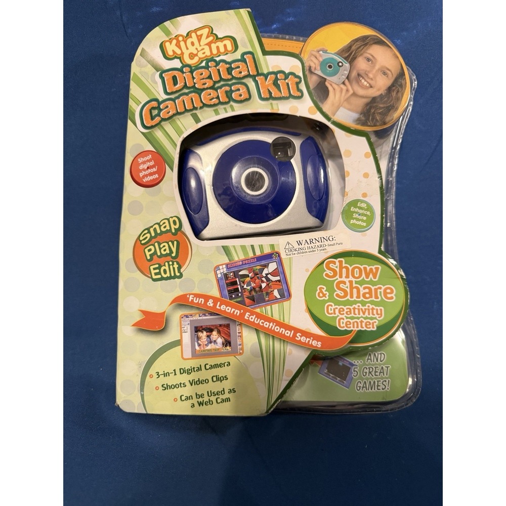 Sakar KIDZ CAM 3 in 1 Digital Camera Kit - NEW & SEALED - Fun-Educational Series